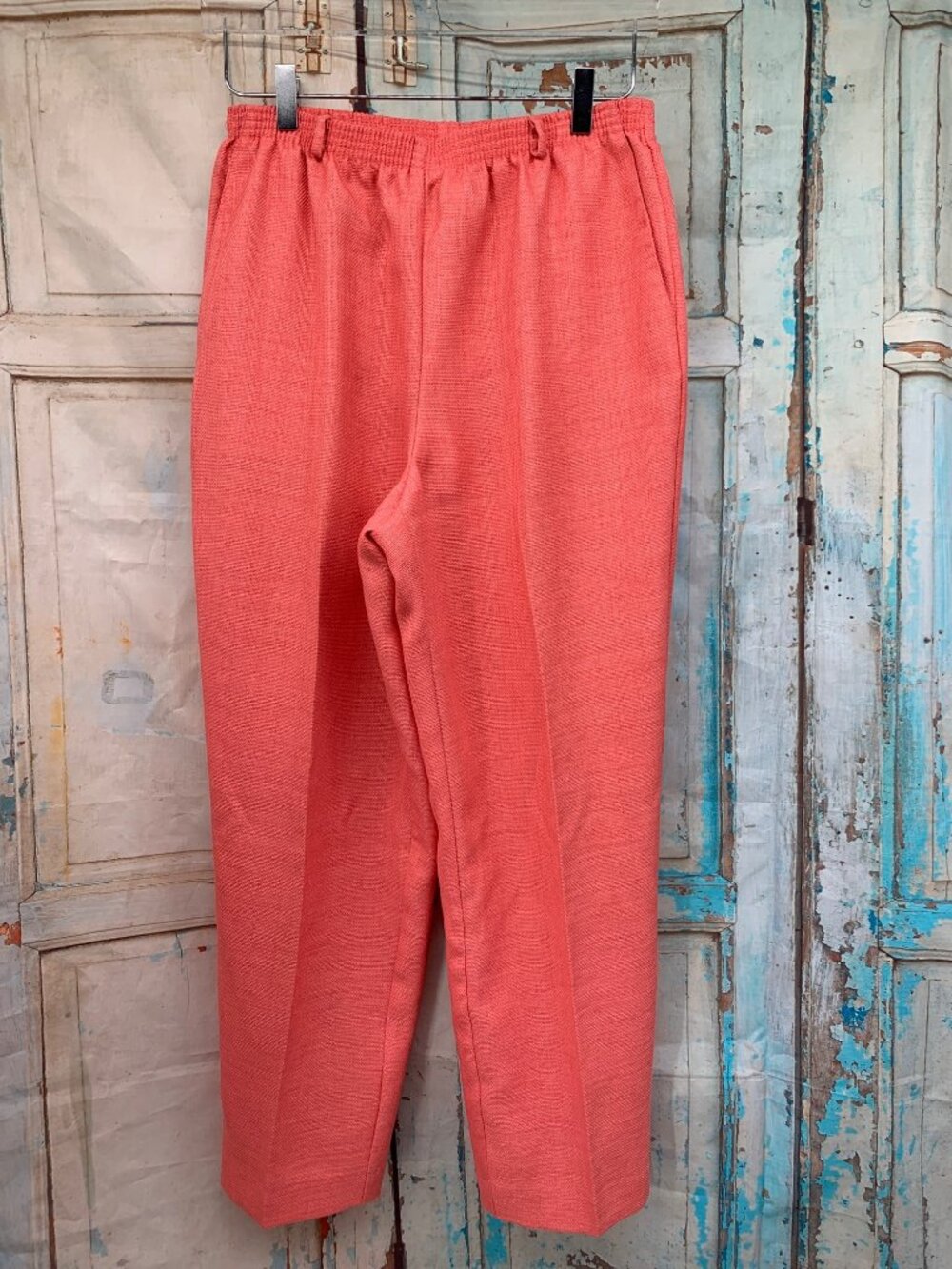 Alfred Dunner 12 Y2K Coral Texturred Grandmacore ComfortChic Straight Leg Pants